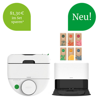 Kobold VR7 Saugroboter mit RB7 Servicestation und airumo Duftset