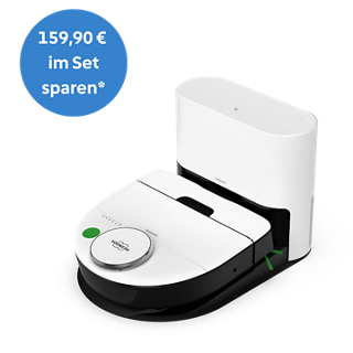 Kobold VR7 Saugroboter auf Ladestation mit Spar Badge 159 90 im Set sparen oben links