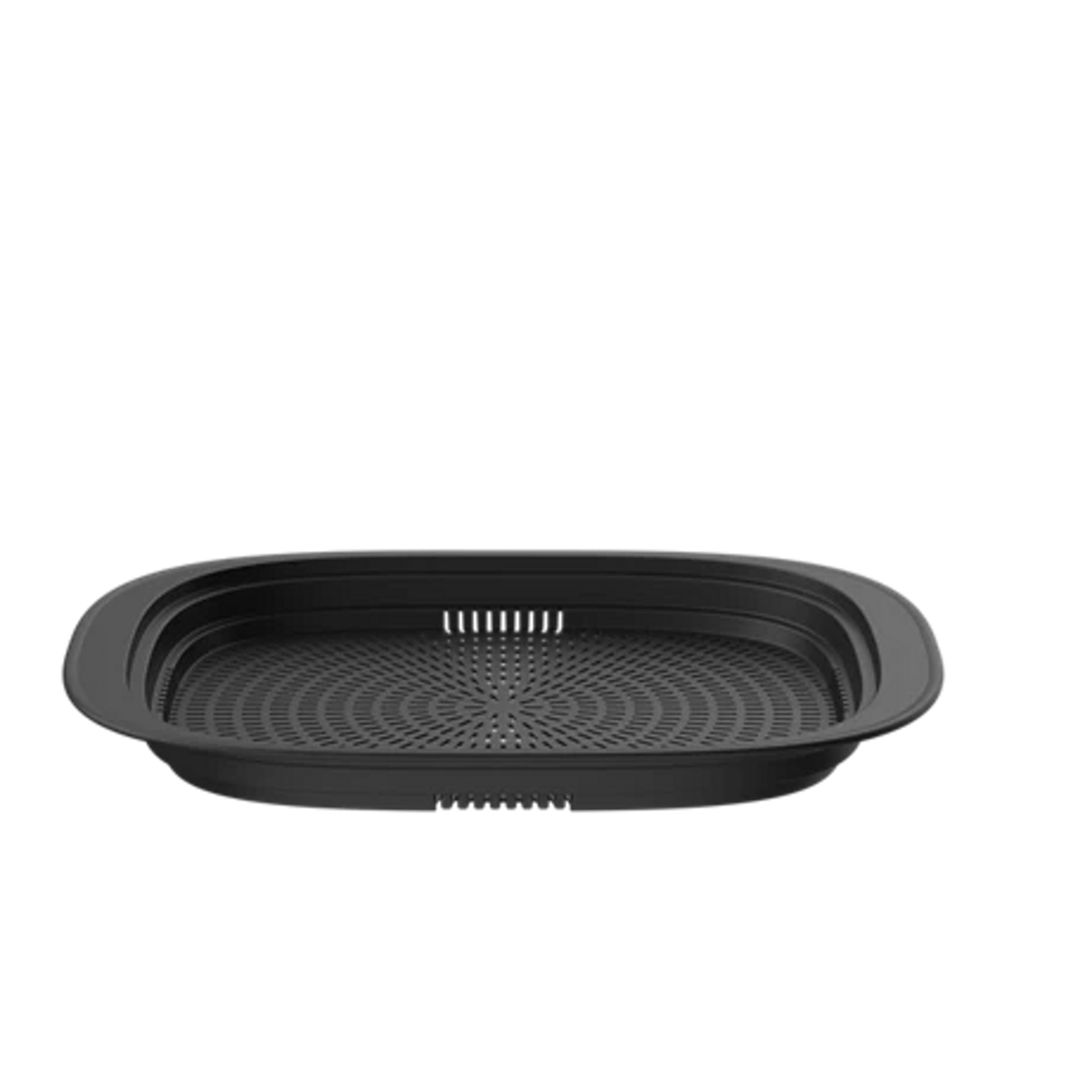 Black steaming tray accessory for Thermomix® TM7 shown from the front.