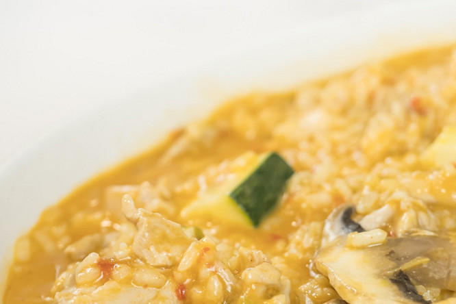 Arroz cremoso de pollo