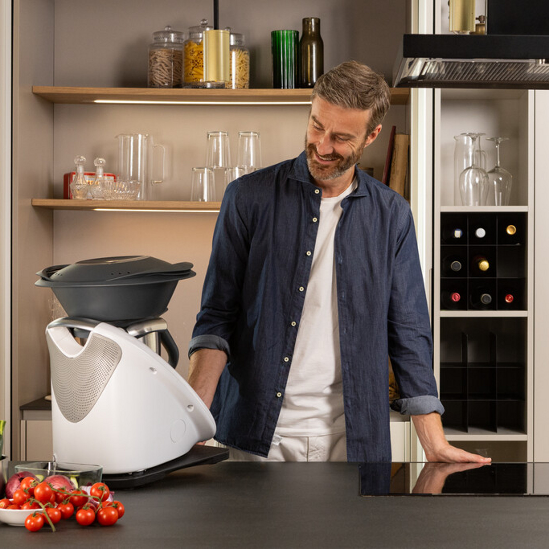 Base Scorrevole Per Thermomix TM5/TM6 - In Bambù Con Rotelle, Maniglia - Foto 8