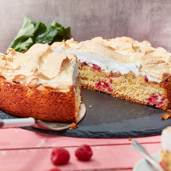 Rhabarber-Himbeer-Kuchen