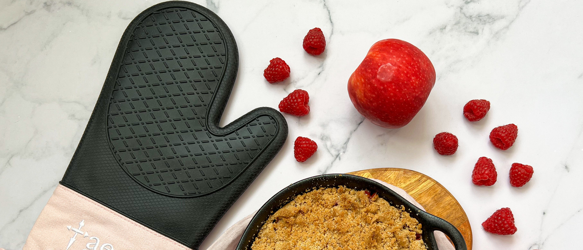 Crumble manzana y fresa