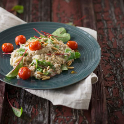 Dinkelrisotto mit Mangold vegan