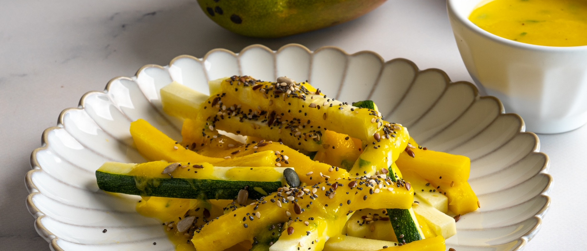 Ensalada calabacin y mango