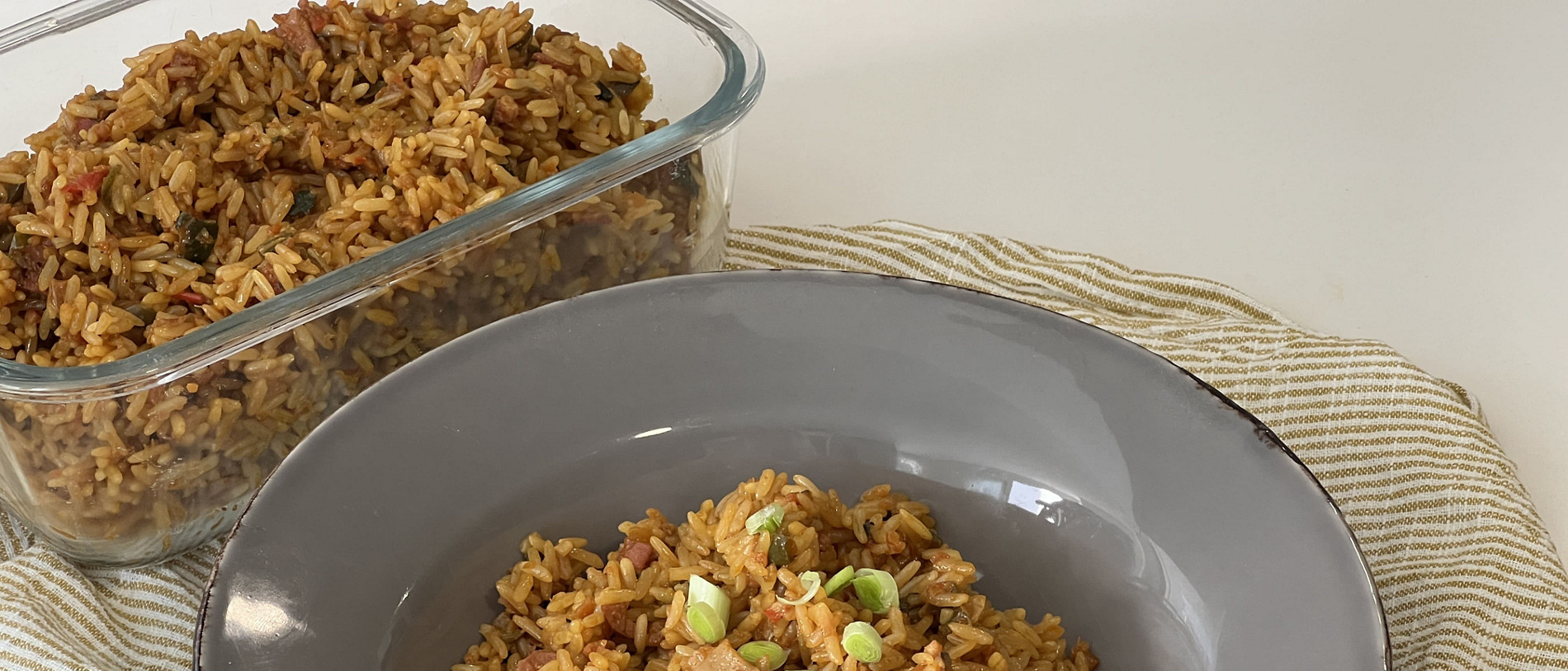arroz de verduras y jamón