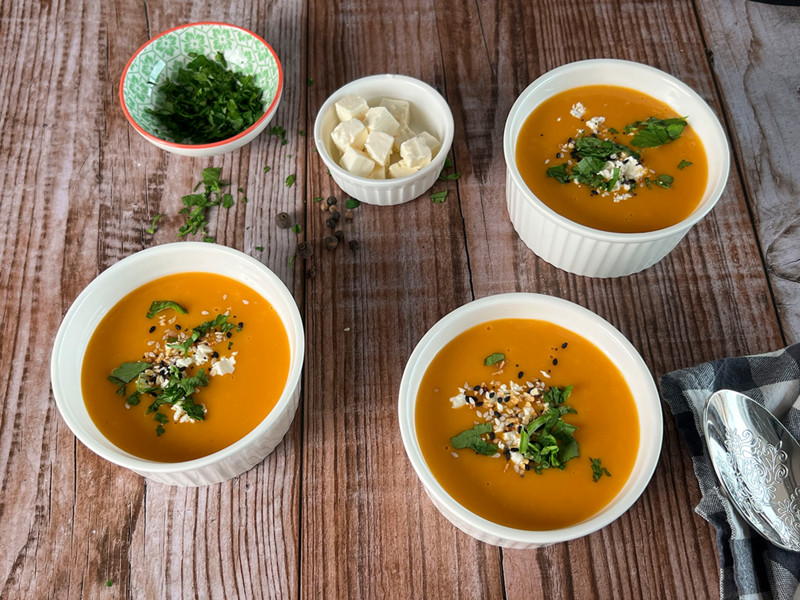 Crema de zanahorias asadas