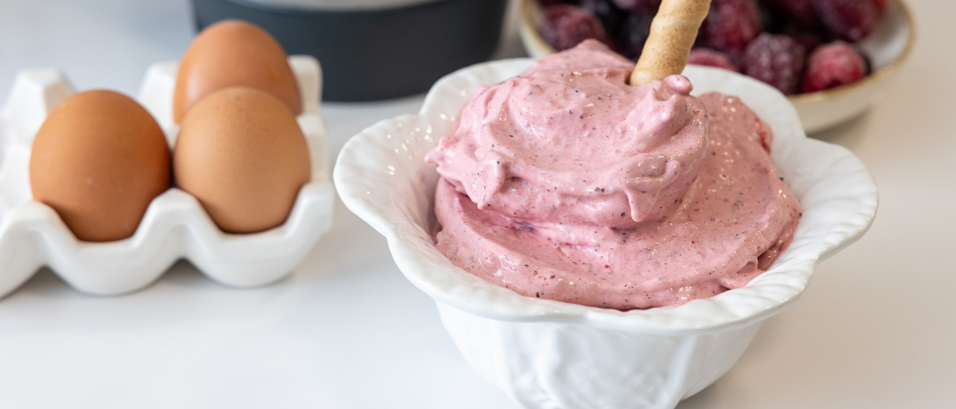 Espuma de frutos rojos