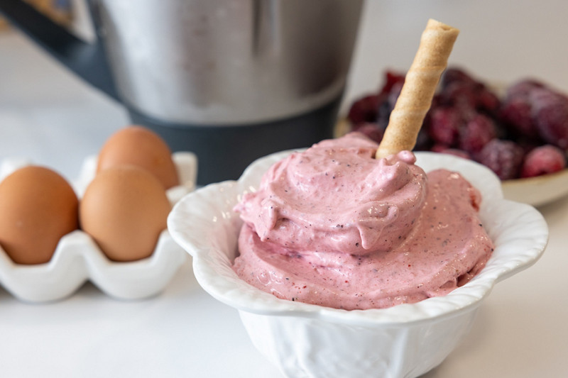Espuma de frutos rojos