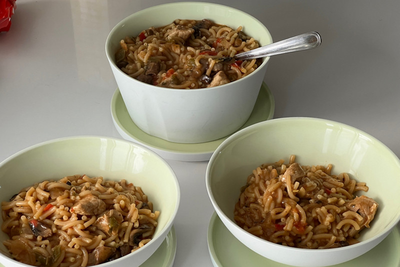 Fideua de carne en thermomix