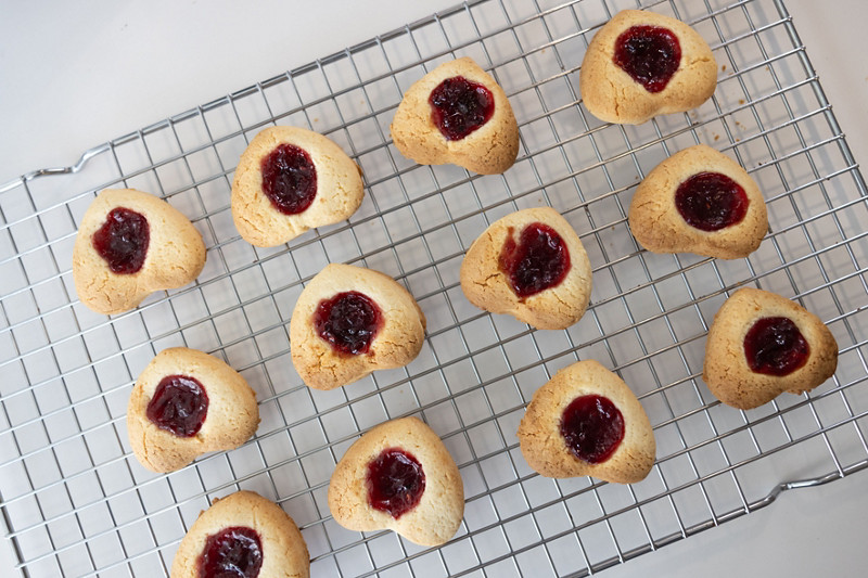 Galletas de corazón de mermelada