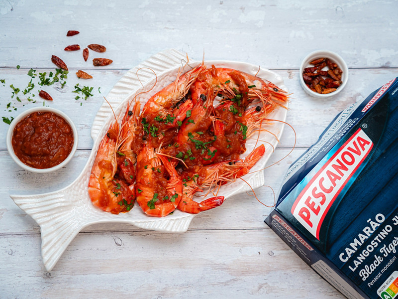 Langostinos jumbo al vapor
