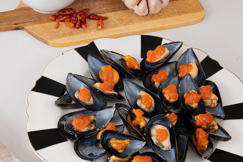 mejillones con salsa picante thermomix