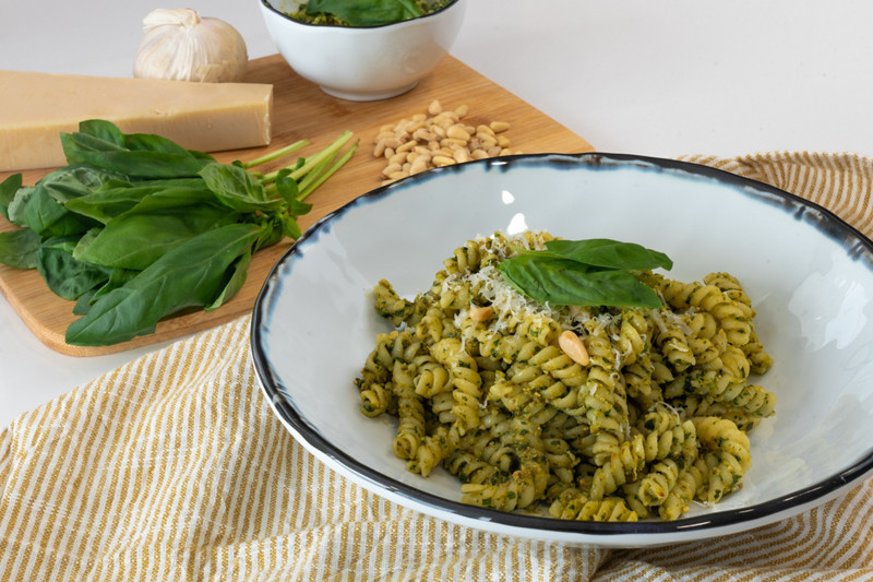 Pasta al pesto tradicional 2