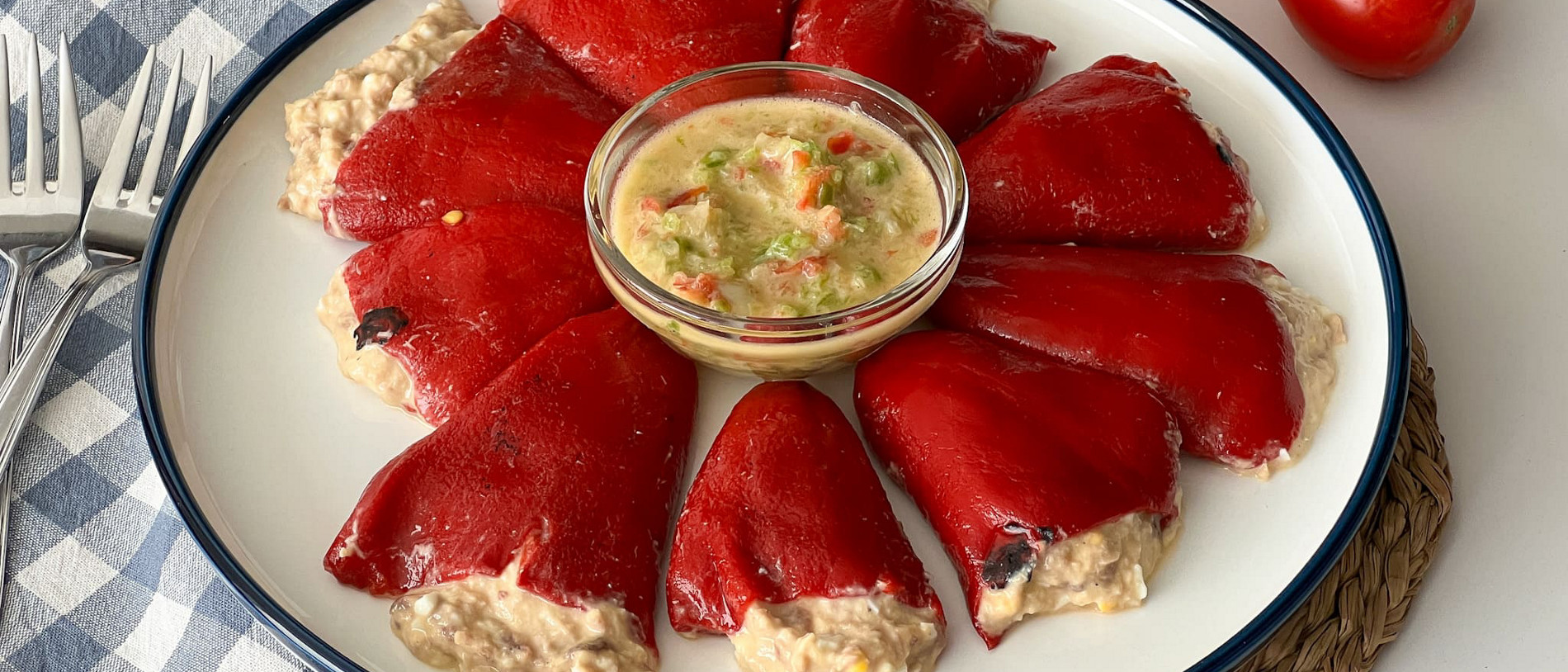 Pimientos rellenos en Thermomix