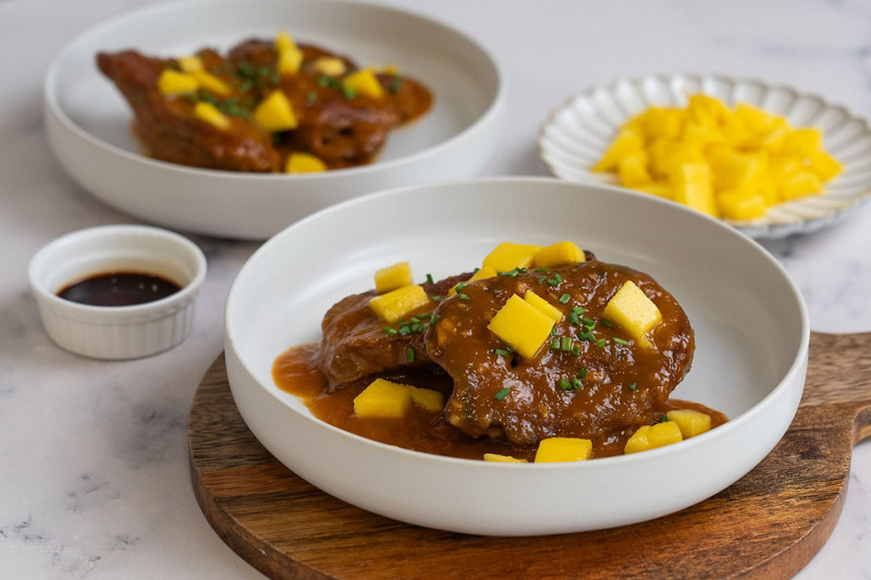 presa iberica salsa mango thermomix