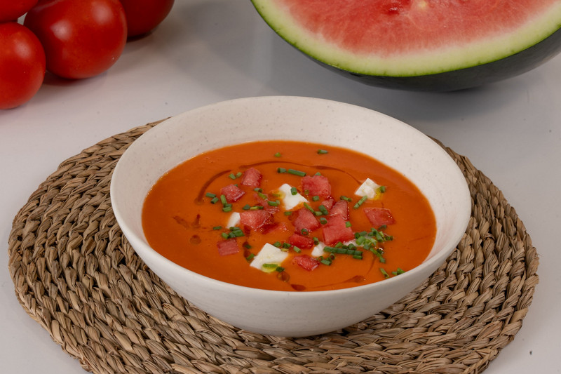 Salmorejo de sandía con Thermomix