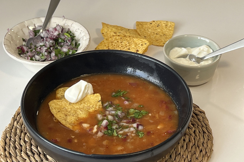 Sopa de judias rojas