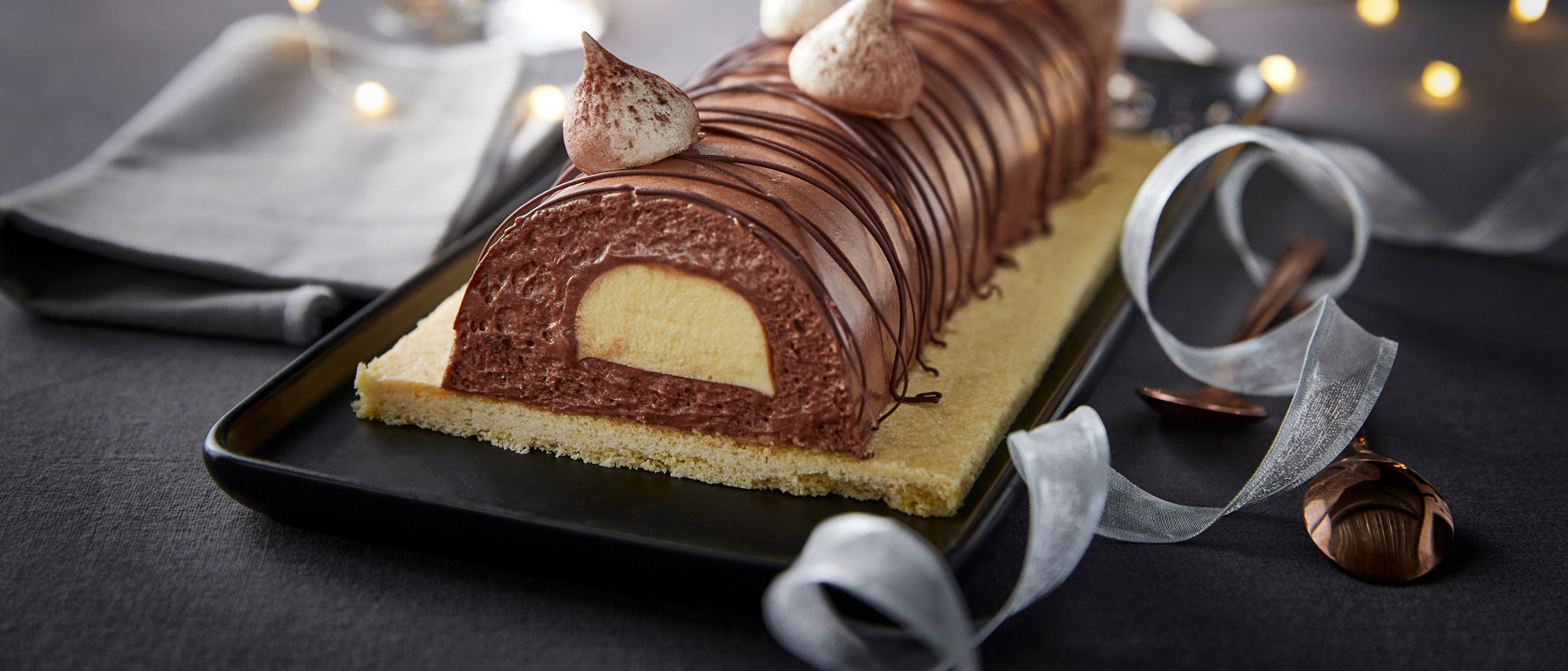 FR J4 Bûche chocolat coeur crème brulée