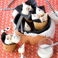 Meringues en forme de fantômes 
