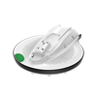 Base de recharge du robot aspirateur VR7 avec bouton vert et contacts de chargement