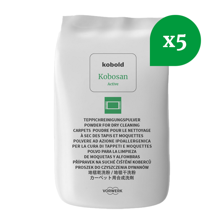 kobold - Poudre de nettoyage à sec tapis et moquettes Kobosan Active Kobold (x5)