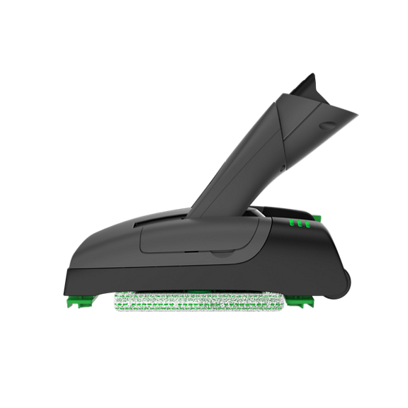 Aspirateur laveur sans fil Kobold VK7 avec brosse DuoSpeed SP7 Special Edition Black vue latérale éléments verts