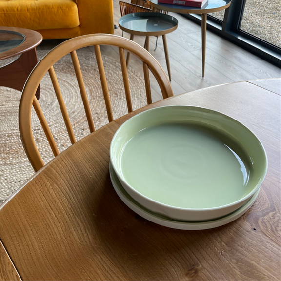 FR eshop thermomix set bol assiette plate ronde vert degrenne