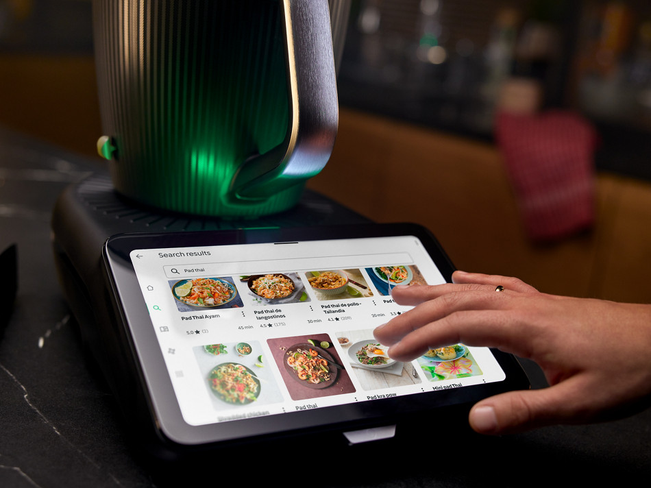 Ecran allumé sur Cookidoo, plateforme de recette du Thermomix