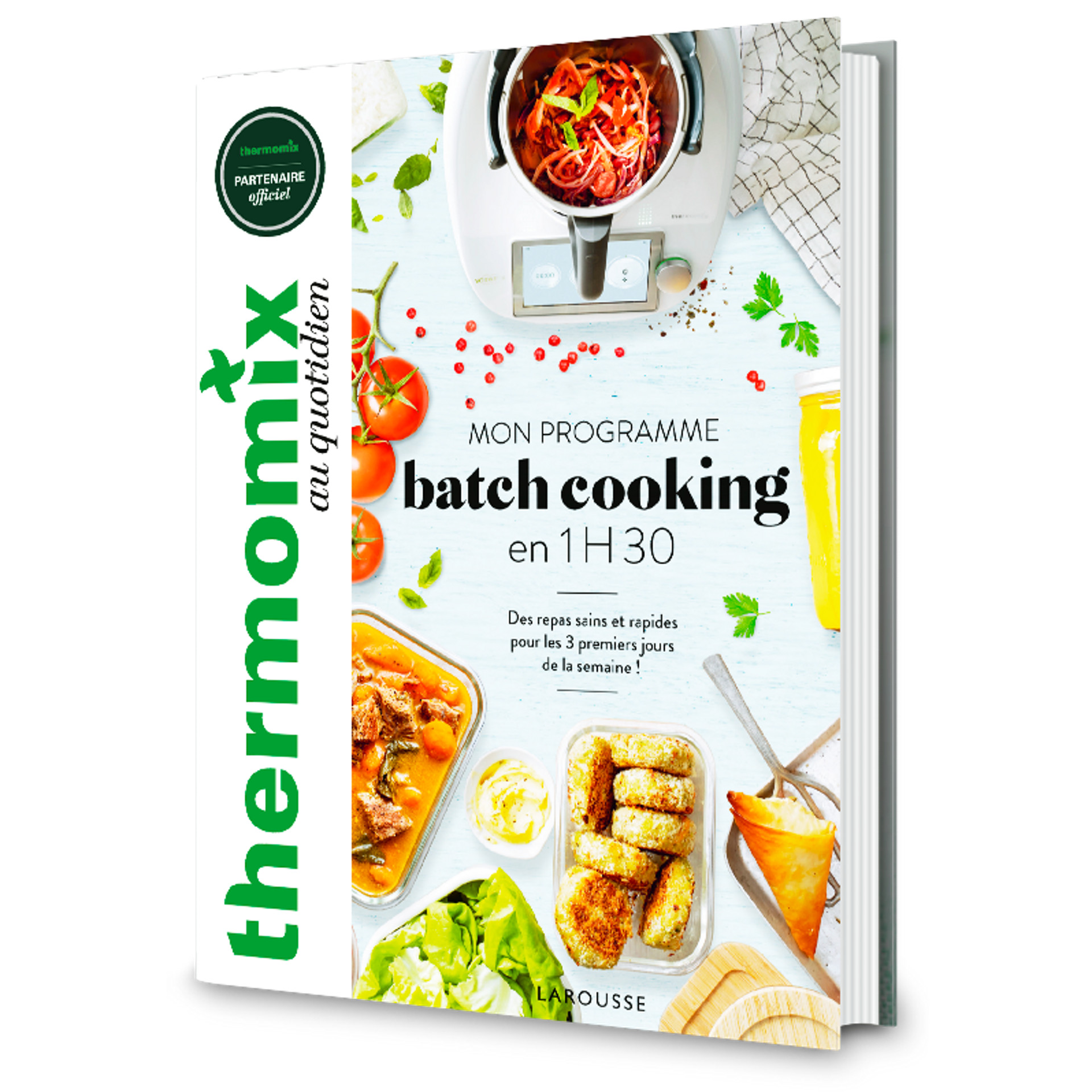 Carnet de recettes Thermomix® - Mon Programme Batchcooking en 1h30 (Larousse)