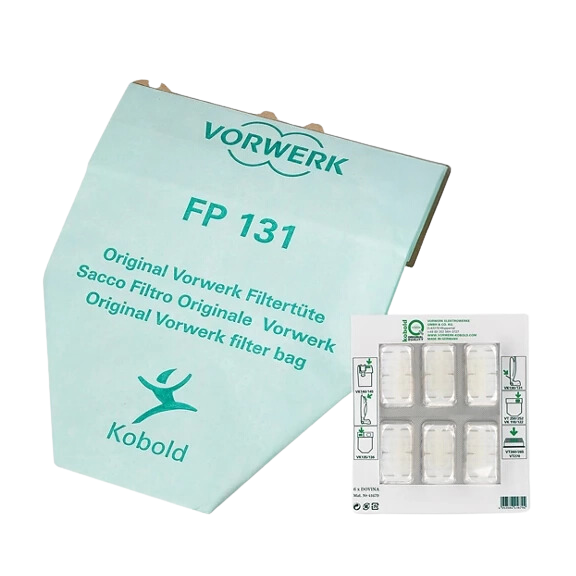 Folletto P Confezione 6 Super Filtrello VK130 1 con 6 Dovina NB