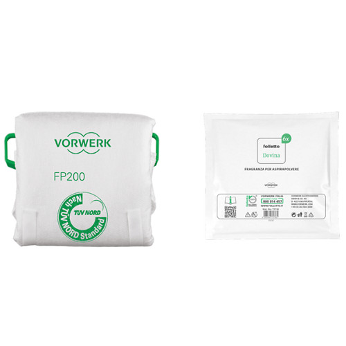 Sacchetti Filtro Premium Folletto FP200 con Dovina - Conf. 6 pz