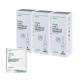 Filtrello Premium Originale Folletto VK200 - 6 Sacchi + 6 Dovina Per Aspirapolvere Vorwerk - Massima Igiene - Foto 3