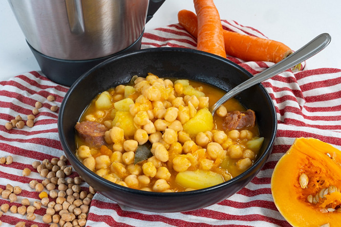 Garbanzos con verduras