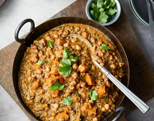 Indian spiced Roast Butternut and Chickpea Curry