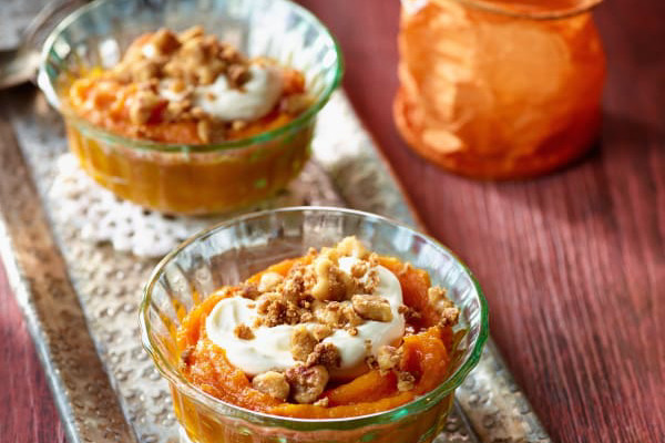Kürbisdessert mit Walnusskrokant - Ceviz Krokantlı Kabak Tatlısı