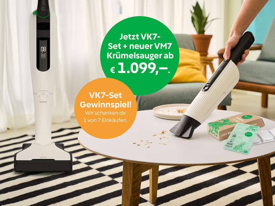 Jetzt Kobold VK7 Sets von 28.10.2024-06.01.2025 zum Vorteilspreis holen!