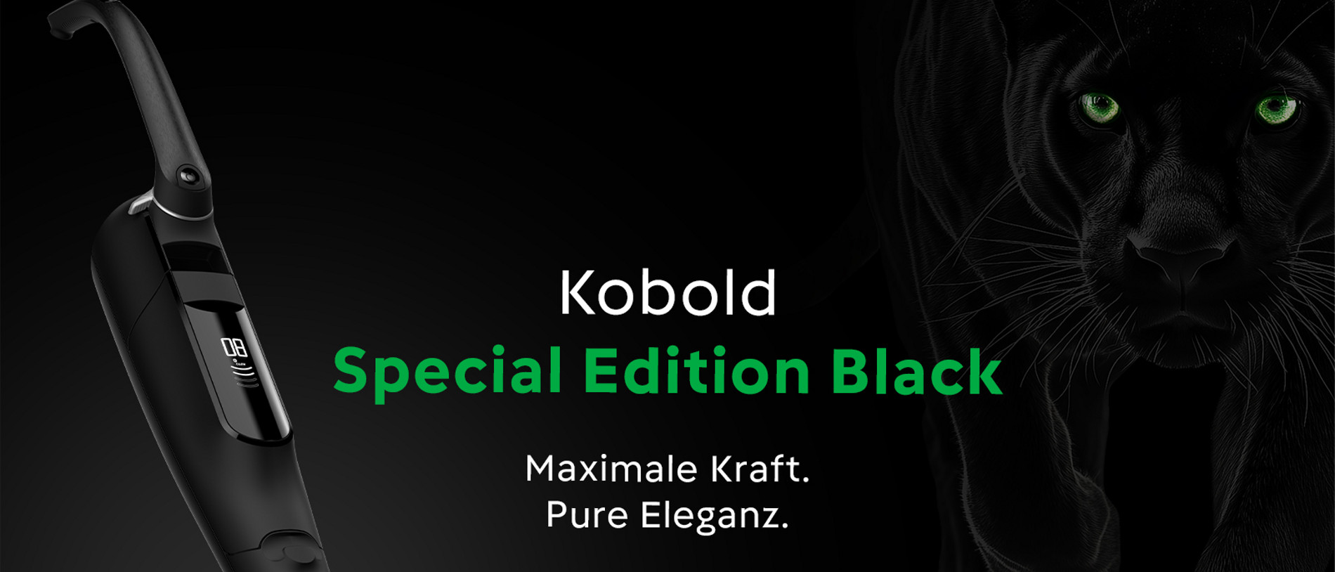 Kobold VK7 Akku-Staubsauger Special Edition Black – Testsieger bei Stiftung Warentest, ausgezeichnete Reinigung für dein Zuhause.