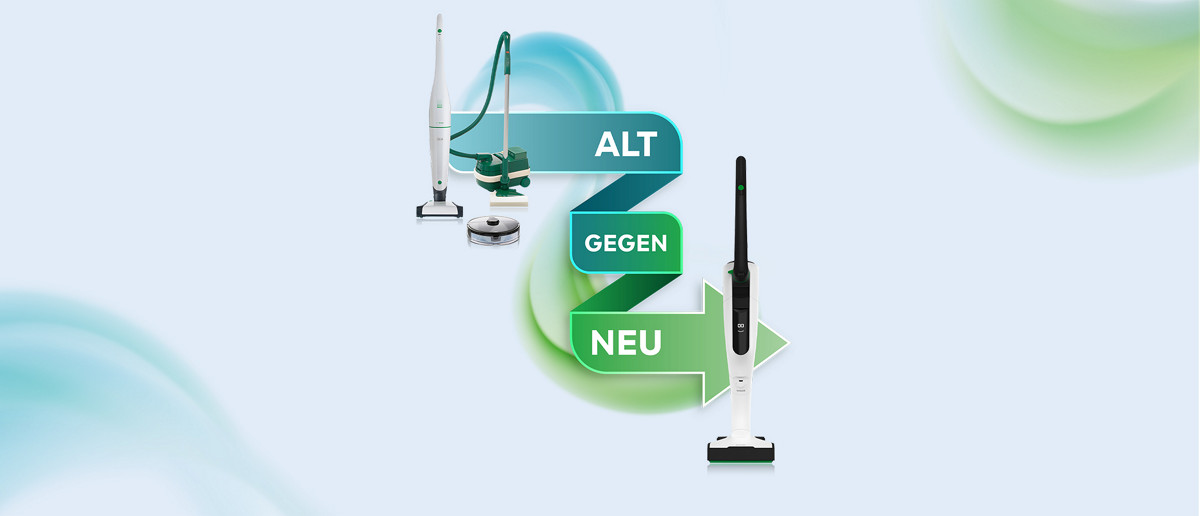 Alt- und Fremdgeräte im Tausch gegen Kobold Akku-Staubsauger