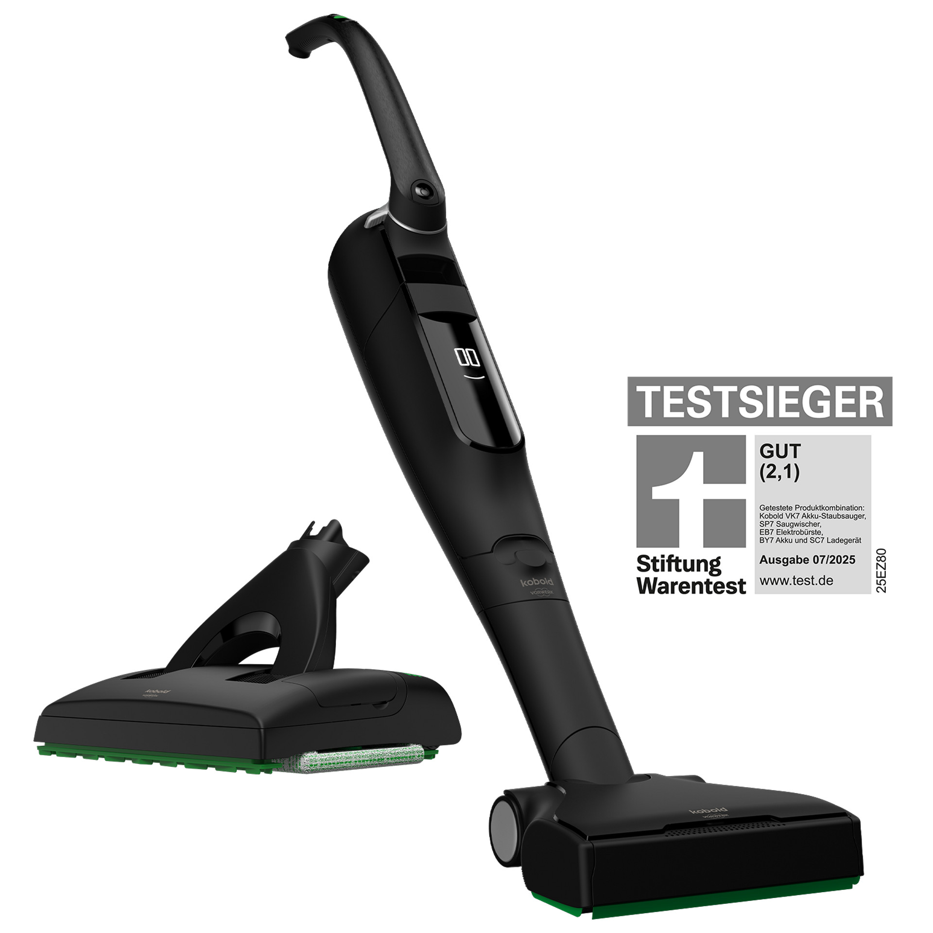 Akku-Staubsauger & Saugwischer in Schwarz mit Siegel