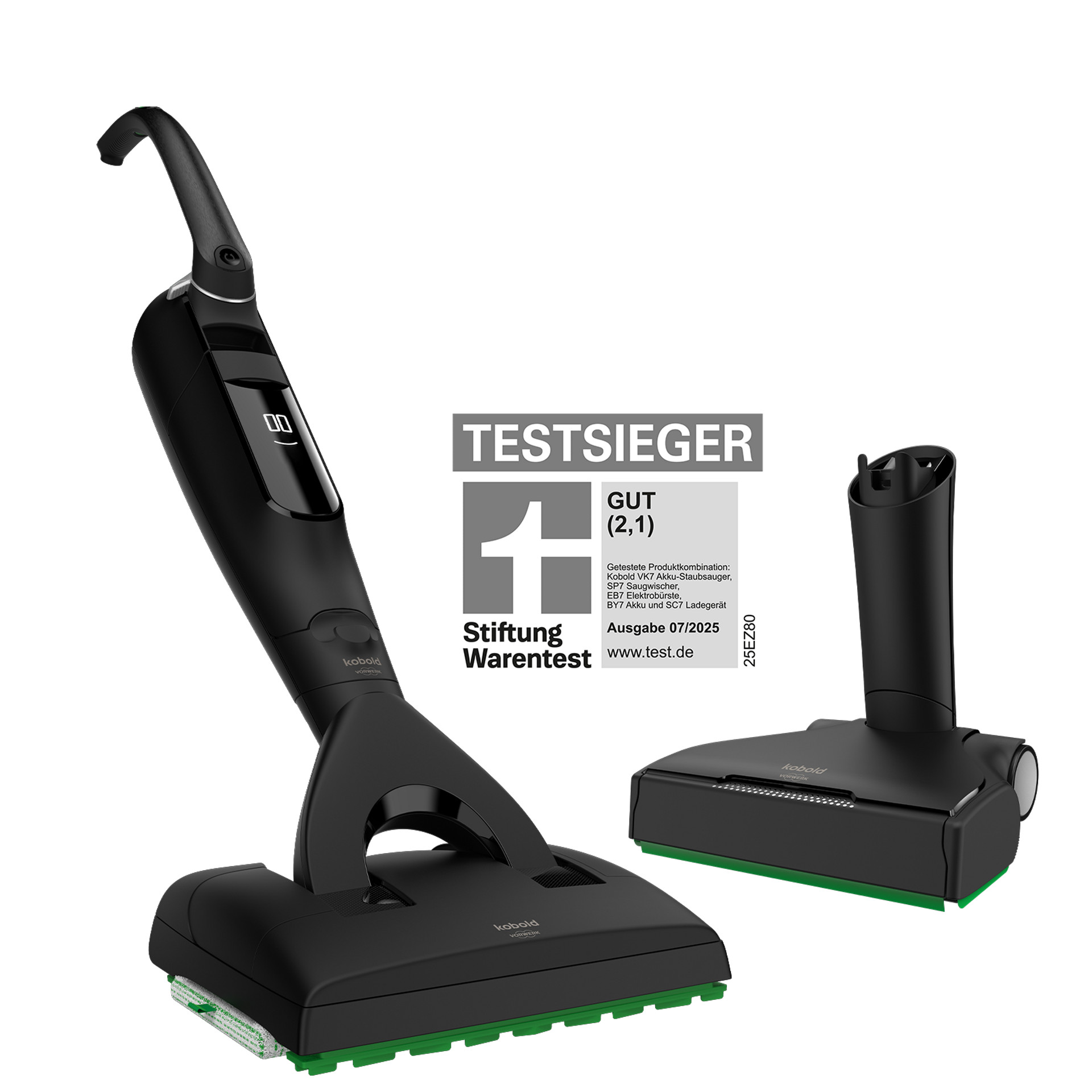 Akku-Saugwischer & Elektrobürste in Schwarz + Testsieger Sie