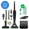 Kobold VK7 Black Edition Staubsauger Set mit Zubehör Reinigungslösung Tüchern PB7 und VR7 Saugroboter mit Station