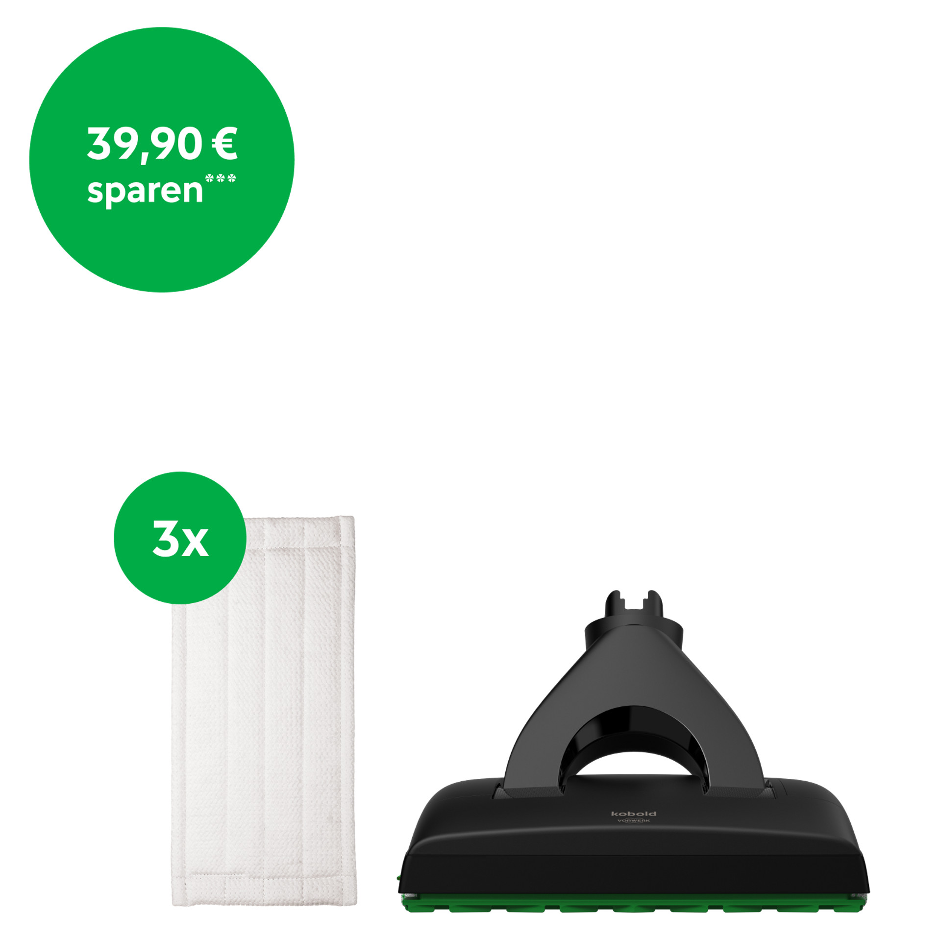 Kobold SP7 Saugwischer Parkett Basis-Set Black