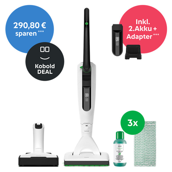 Kobold VK7 Akku-Staubsauger & Saugwischer inkl. 2. Akku