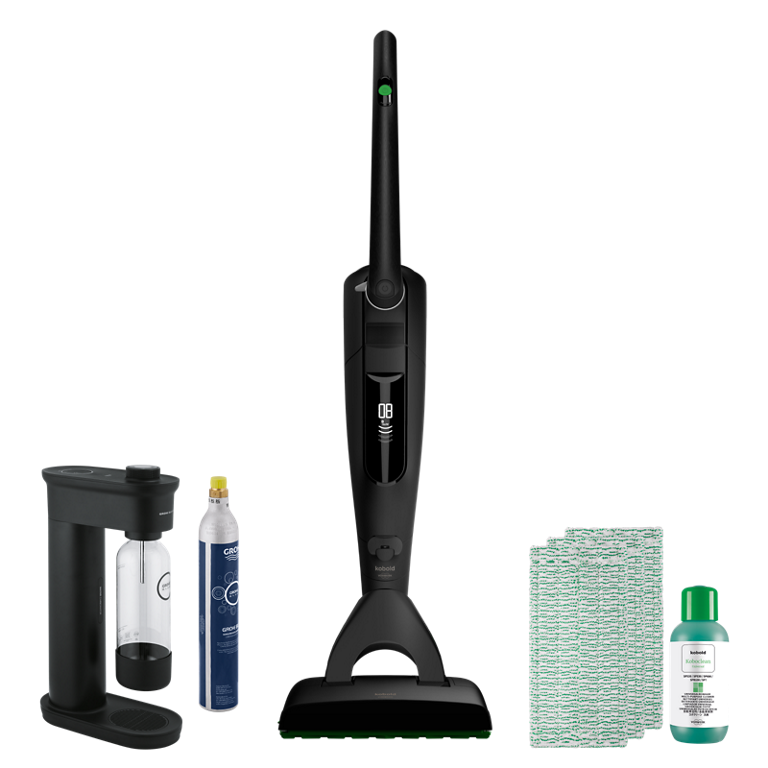 Vorwerk Kobold VK7 Akku-Saugwischer Black (U) (inkl. GROHE Wassersprudler)
