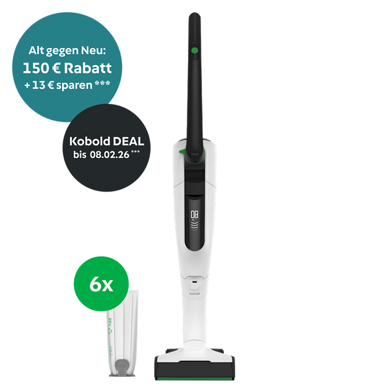 Vorwerk Kobold Alt gegen Neu: VK7 Akku-Staubsauger (150 € Rabatt)