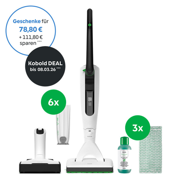 Kobold VK7 Akku-Staubsauger & Saugwischer inkl. Geschenke