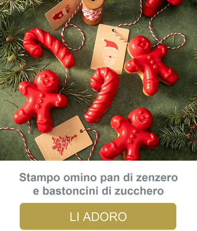 Stampo per omino pan di zenzero e bastoncini di zucchero