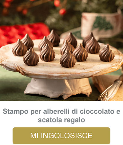 Stampo per alberelli di cioccolato e scatola regalo