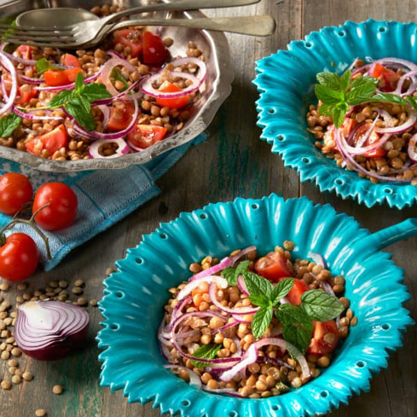 Insalata di lenticchie e menta